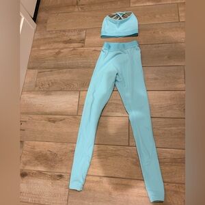 Bo & Tee blue Yoga Pilates workout set Size XXS